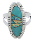 Genuine Silver Turquoise And Opal Inlay Ring Size 6-3/4 TX38145